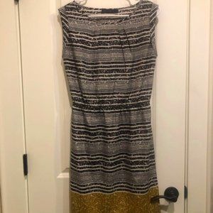 The Limited Black/Brown/Gold cap sleeve dress